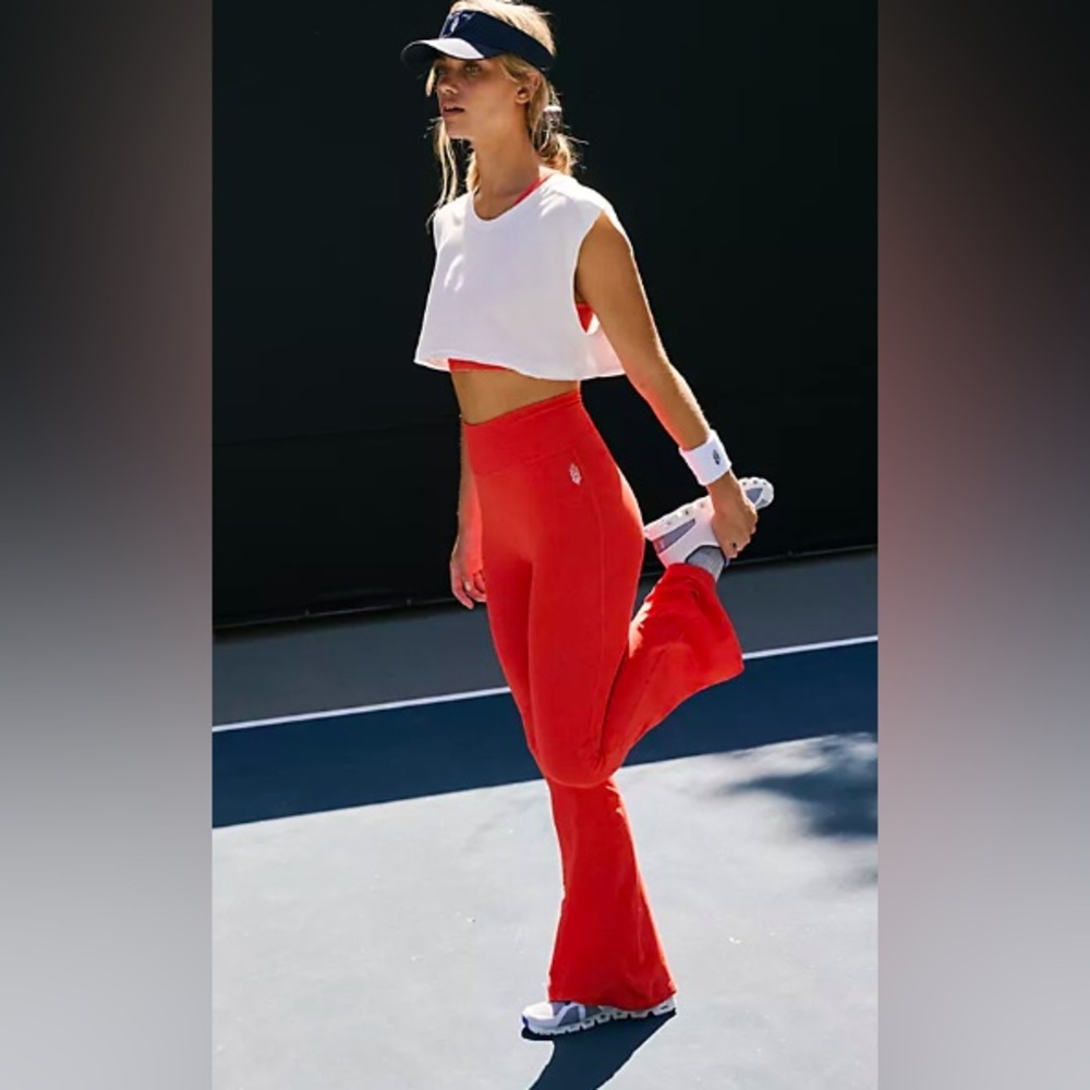 FP Movement by Free People Red Flare Pants